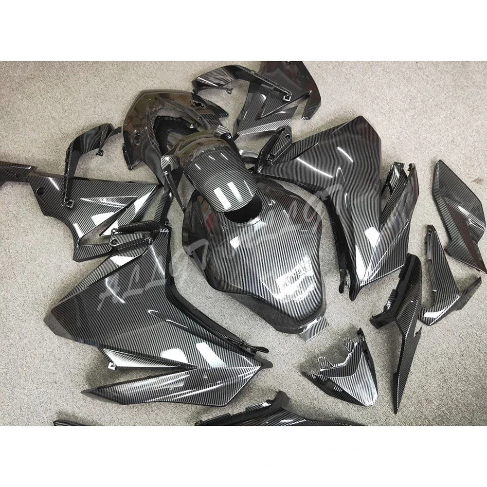 Carbon Fiber Printed  ABS Bodywork Pre-Drilled Fairing Kit For Honda CBR500R 2019 2020 2021 2022 2023 image 5