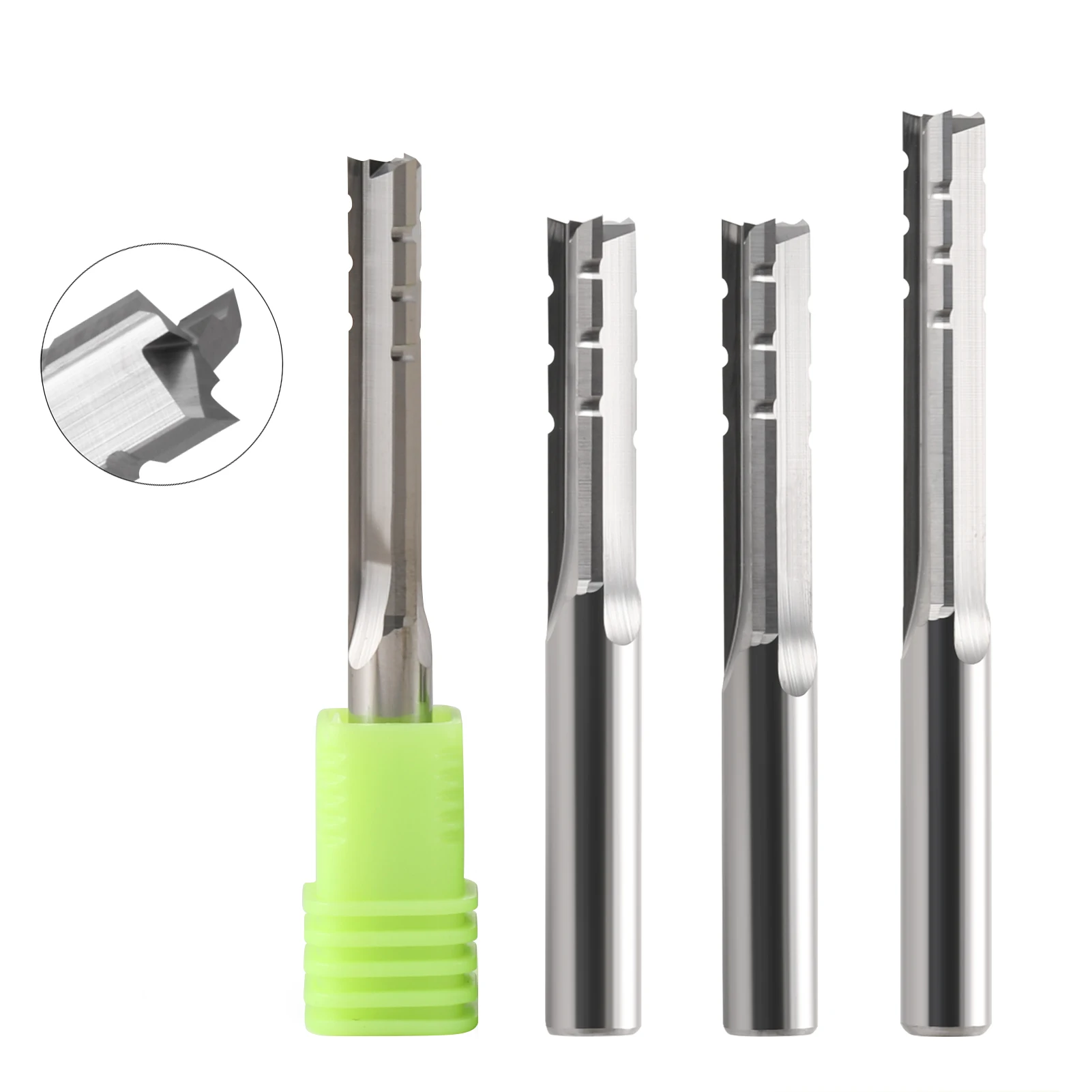 1 adet katı karbür düz End Mill 3 flüt freze kesicisi oyma ahşap CNC planya araçları için marangoz aracı keski kenar