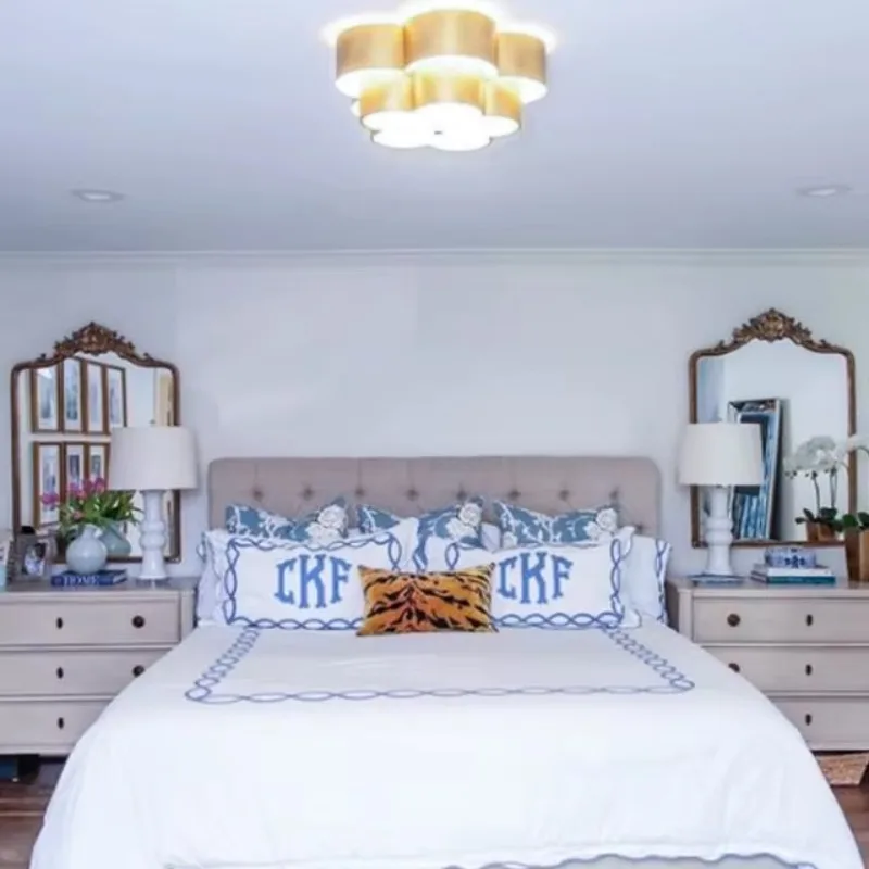 Nordic Gorgeous Ceiling Lighting Chandelier Ceiling Light for Living Room Bedroom Flush Mount Frosted Glass Ceiling Light