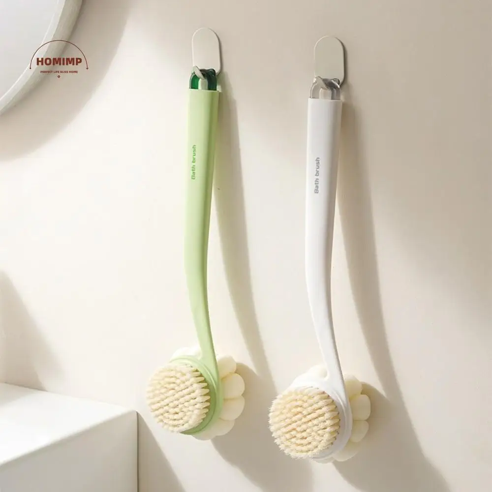 

2pcs Portable 3-in-1 Double-Sided Bath Brush Thickened Anti Slip Long Handle Bath Brush Soft Massage Bath Brush Personal Care