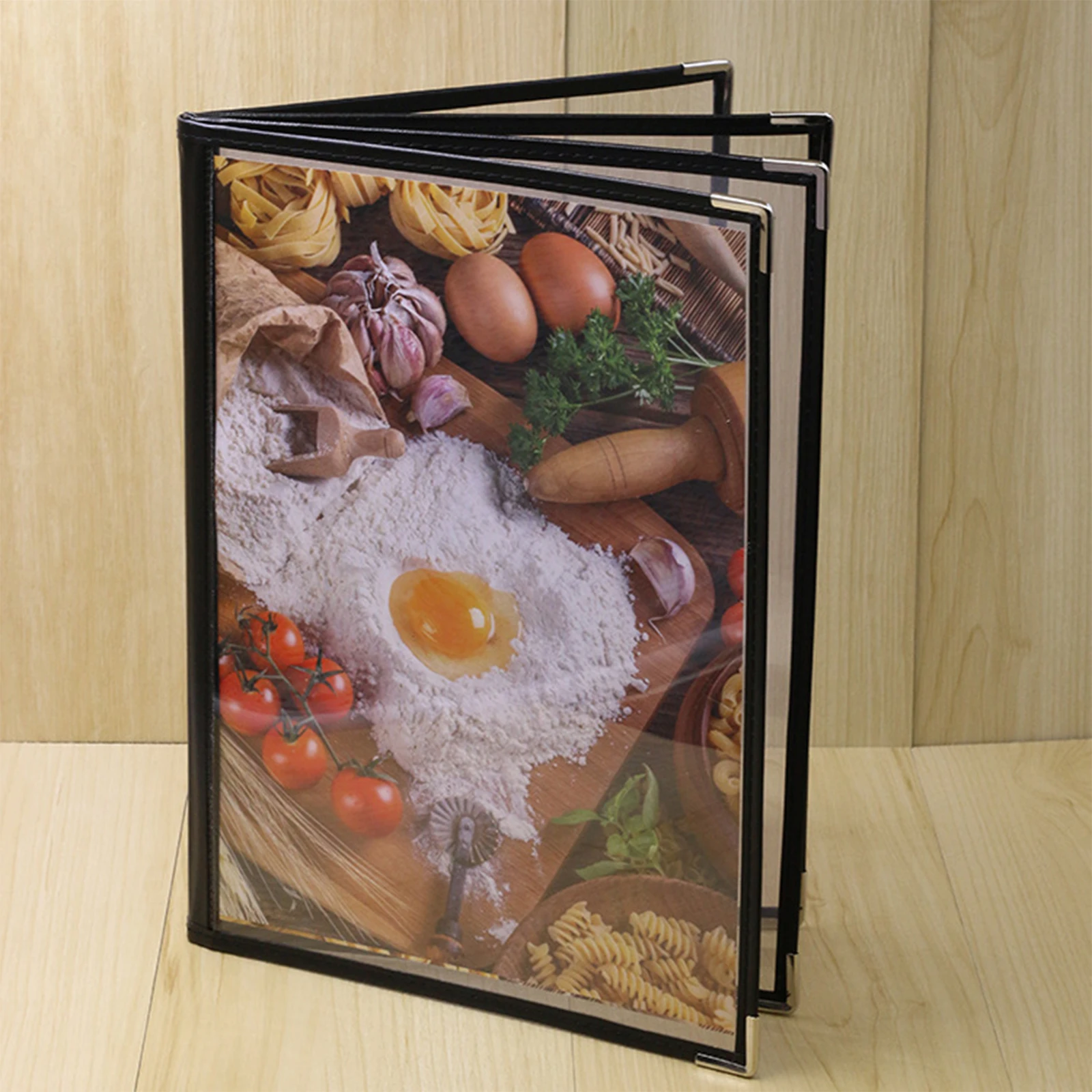 Stylish Menu Holder Metal Corners Menu Transparent Letter Size Holder for Displaying Cafe Hotel Restaurant Menus Various Types