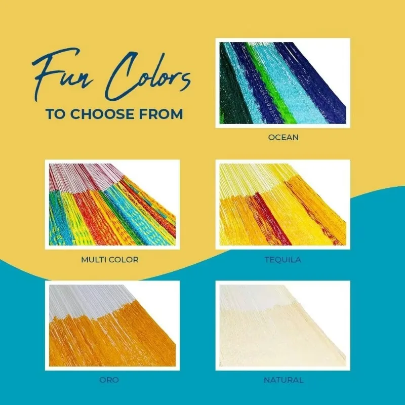 

12.5 Ft Outdoor Patio Handmade Hammocks with 13 Ft Stands, Carries Up to 550 Lbs for Two, Outdoor Patio Hammocks