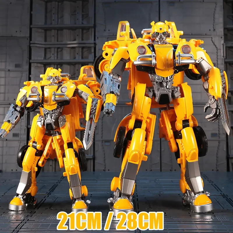 BMB الأسود مامبا 28 سنتيمتر التحول الكبير اللعب فيلم 5 الأصفر روبوت سيارة عمل أرقام أنيمي نموذج لعبة H6003-5 H6001-3 لا صندوق #1