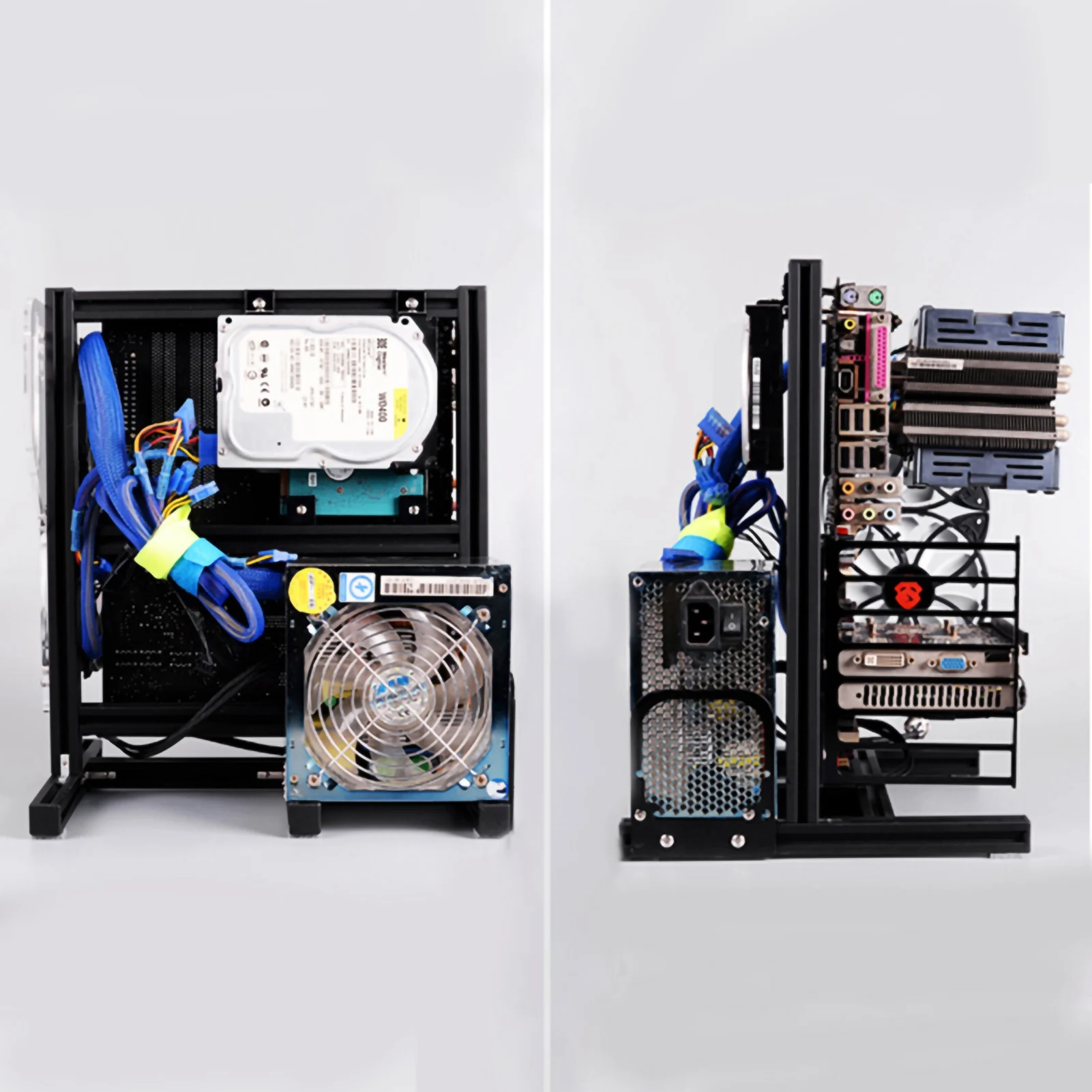

ATx M‑ATX/ ITX Open Chassis Vertical Overclocking Open Aluminum Frame Chassis Rack Chassis Case Chassis Rack Motherboard Case