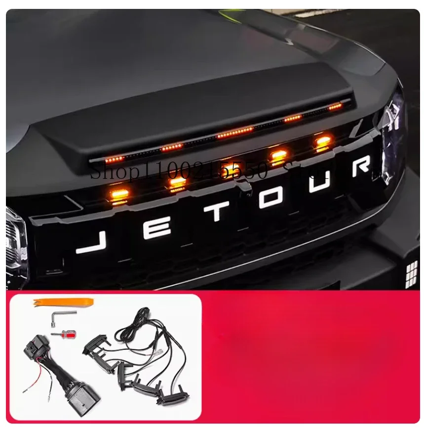 

For Chery Jetour Traveler 2023 2024 Grille Small Yellow Light Modification LED Light Automotive Decoration Accessories