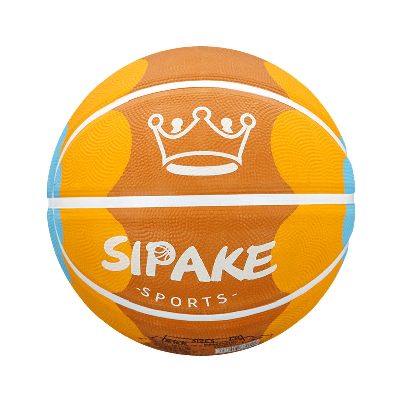 SIPAKE เกมบาสเก็ตบอลยางไซส์ 4 ไซส์ 5 สําหรับเด็กประถม ทนต่อการสึกหรอและยืดหยุ่นสูง