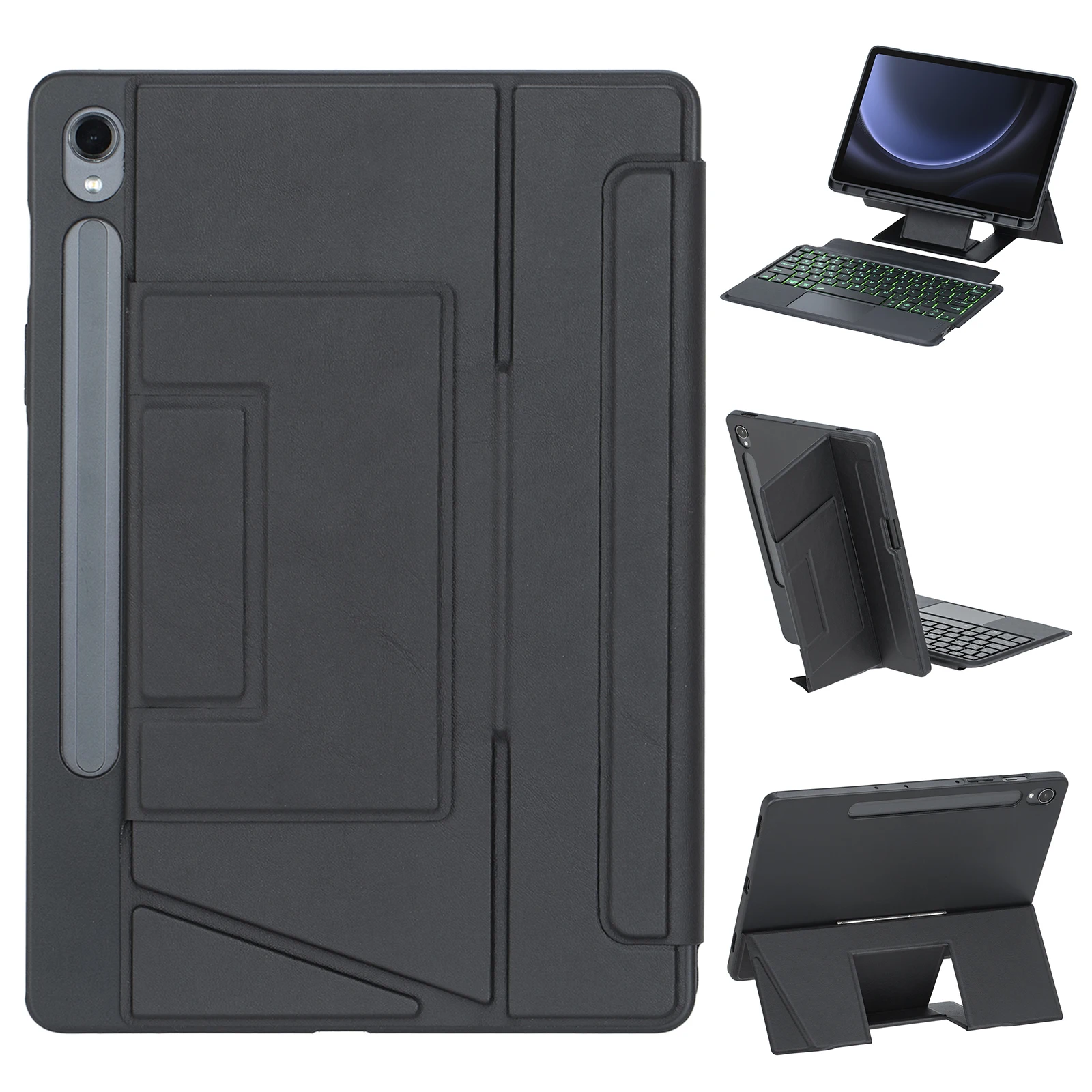 

HY-710B For Samsung Galaxy Tab S10 FE / S10 FE / S9 FE X510 X516 / S9 X710 X716B X718U Leather Case Detachable Bluetooth-Compati
