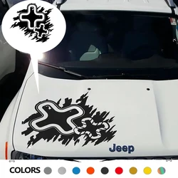 Car Hood Bonnet Sticker For Jeep Renegade Limited Sport Latitude Altitude Red Graphics Splash Vinyl Decor Decal Auto Accessories