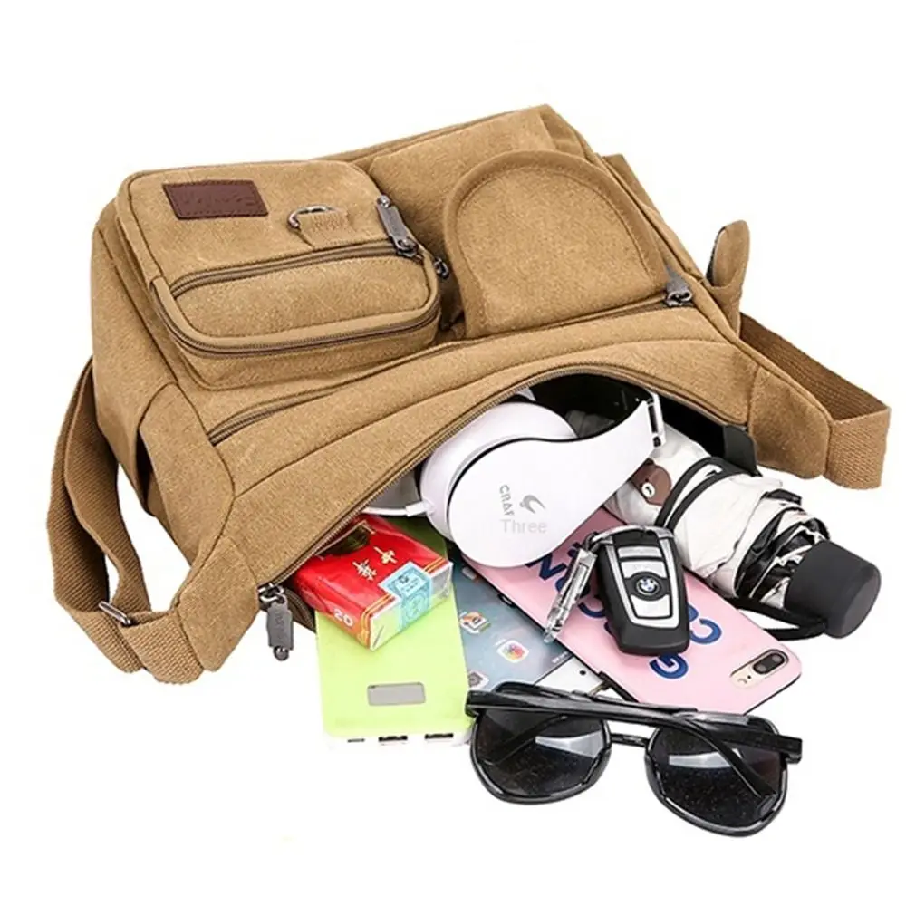 

Portable Canvas Shoulder Belt Bags Leisure Soft Single-shoulder Bag Simple Large Capacity Crossbody Bag Outdoor
