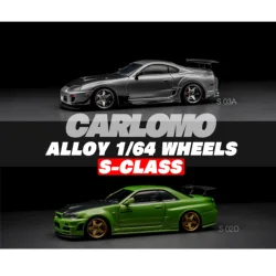 Carlomo-ruedas Clase S 1/64, kit de detalles, neumáticos de goma con disco de freno, llantas de montaje para modelo de coche fundido a presión para Tomy