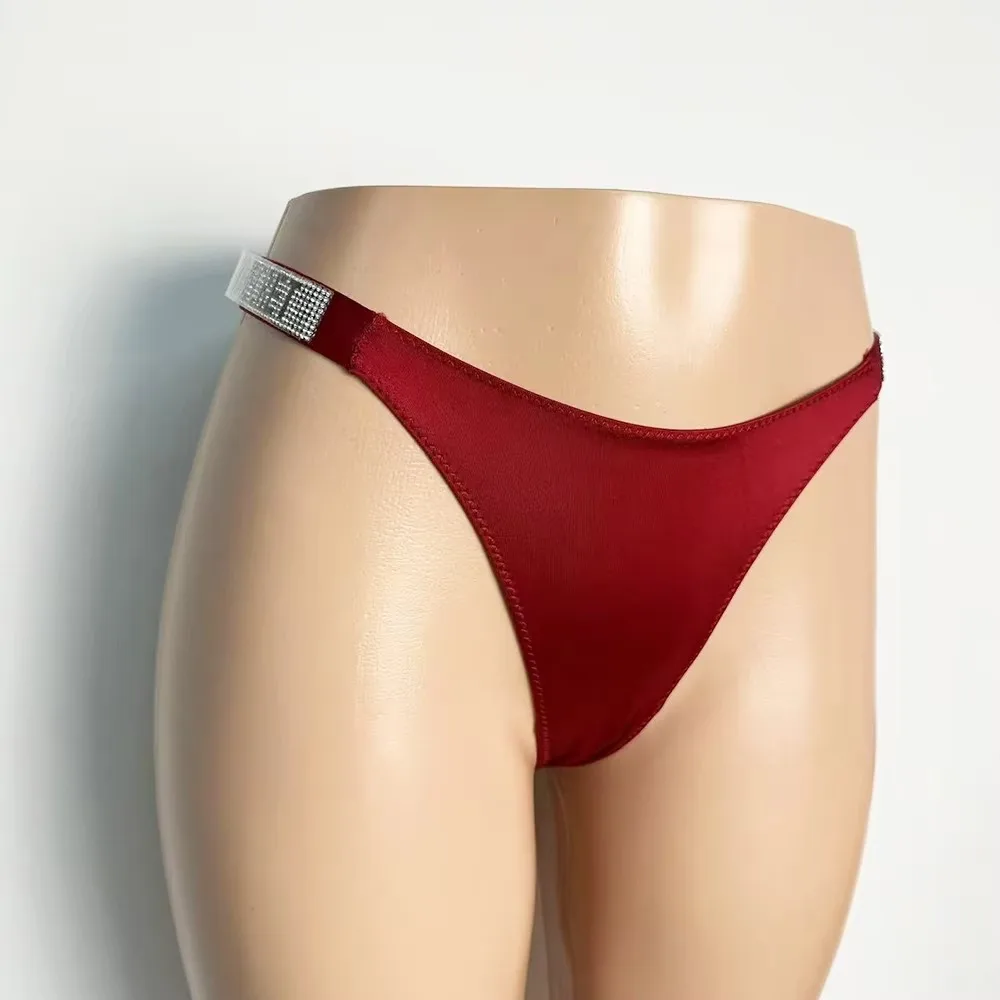 Victoria's Secret Atmungsaktive High-Waist Unterwäsche Lingerie VS Sexy Damen Slips Nahtlose Spitzen-Tangas Bequem – Detail 5