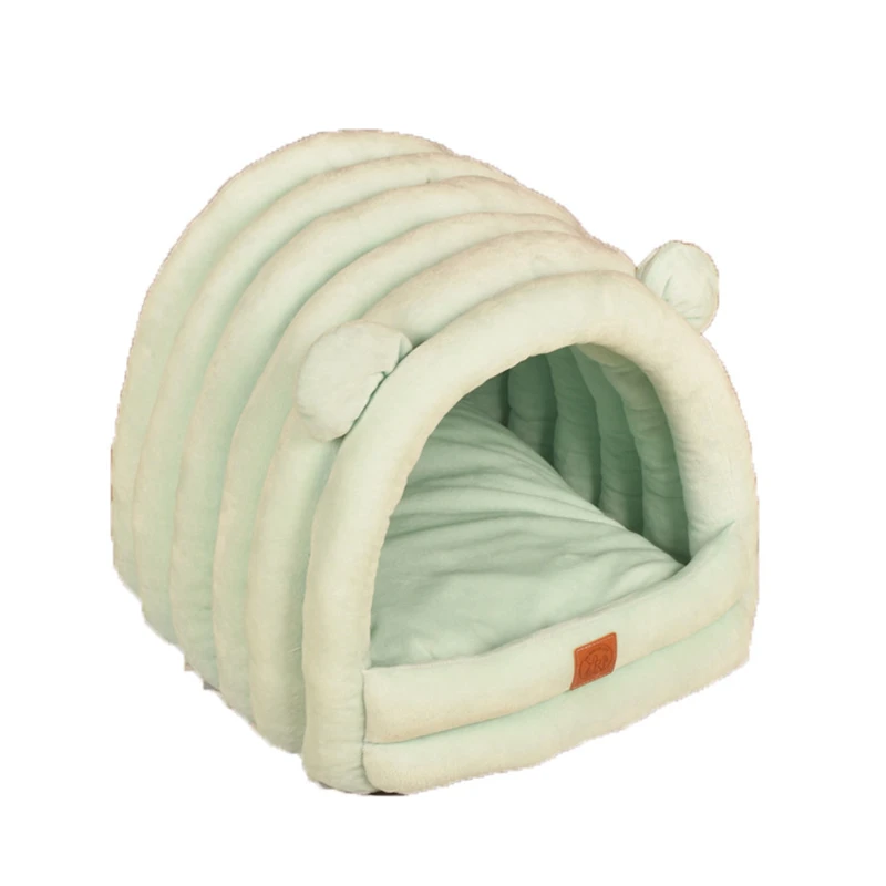 Super Soft Dog Round Cat Deep Sleep Comfort In Winter Warm Sleeping Tent Cozy Cave Mat Portable Indoor Cat Bed for Cats