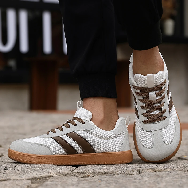 Atmungsaktive Zero-Drop-Wanderschuhe für Herren, modische Freizeitsneaker, rutschfeste Laufschuhe, Trainingsschuhe für die Schule, Unisex – Detail 2