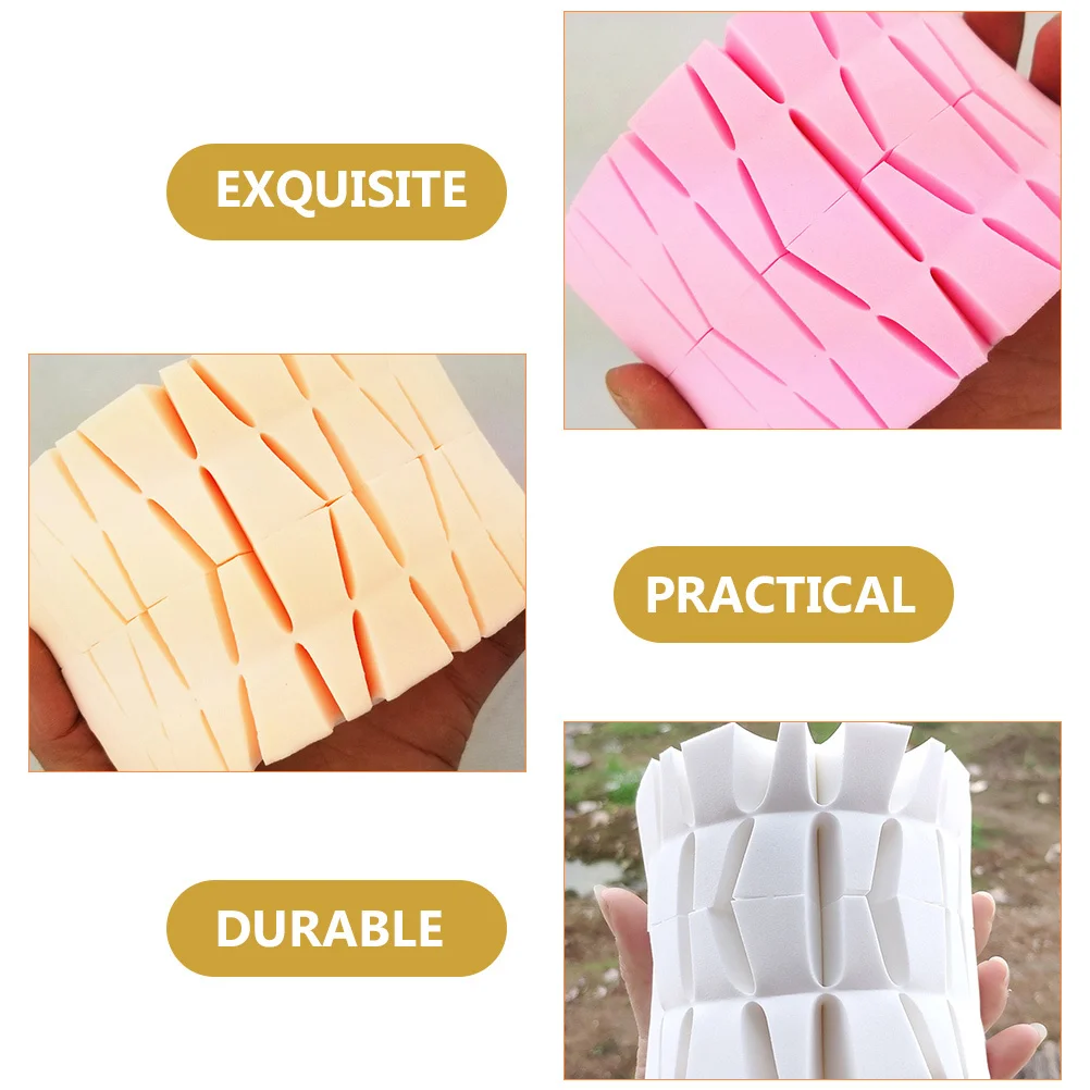 Esponja de maquiagem em cunha, uso duplo para base, blush, iluminador, molhado e seco, portátil, triângulo, ferramenta cosmética feminina