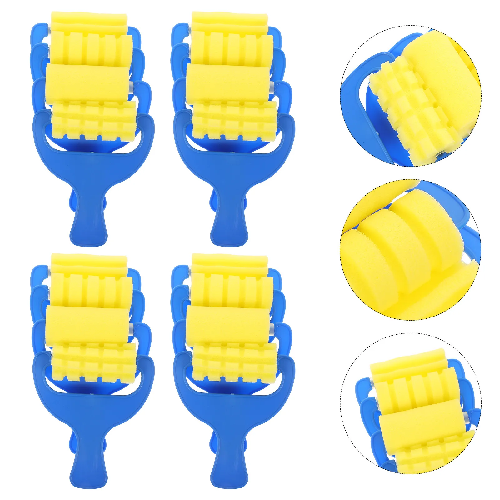 

12Pcs Sponge Brush Roller Kids Painting Tool Comfortable Handle Children Paint Sponge Roller for Acrylic Watercolor Oil Painting