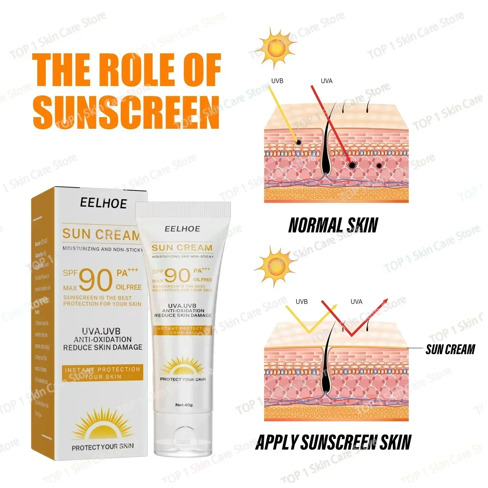 Facial Sunscreen SunCream Sunblock Skin Protective Cream New Sun Cream Bleaching Facial Moisturizer