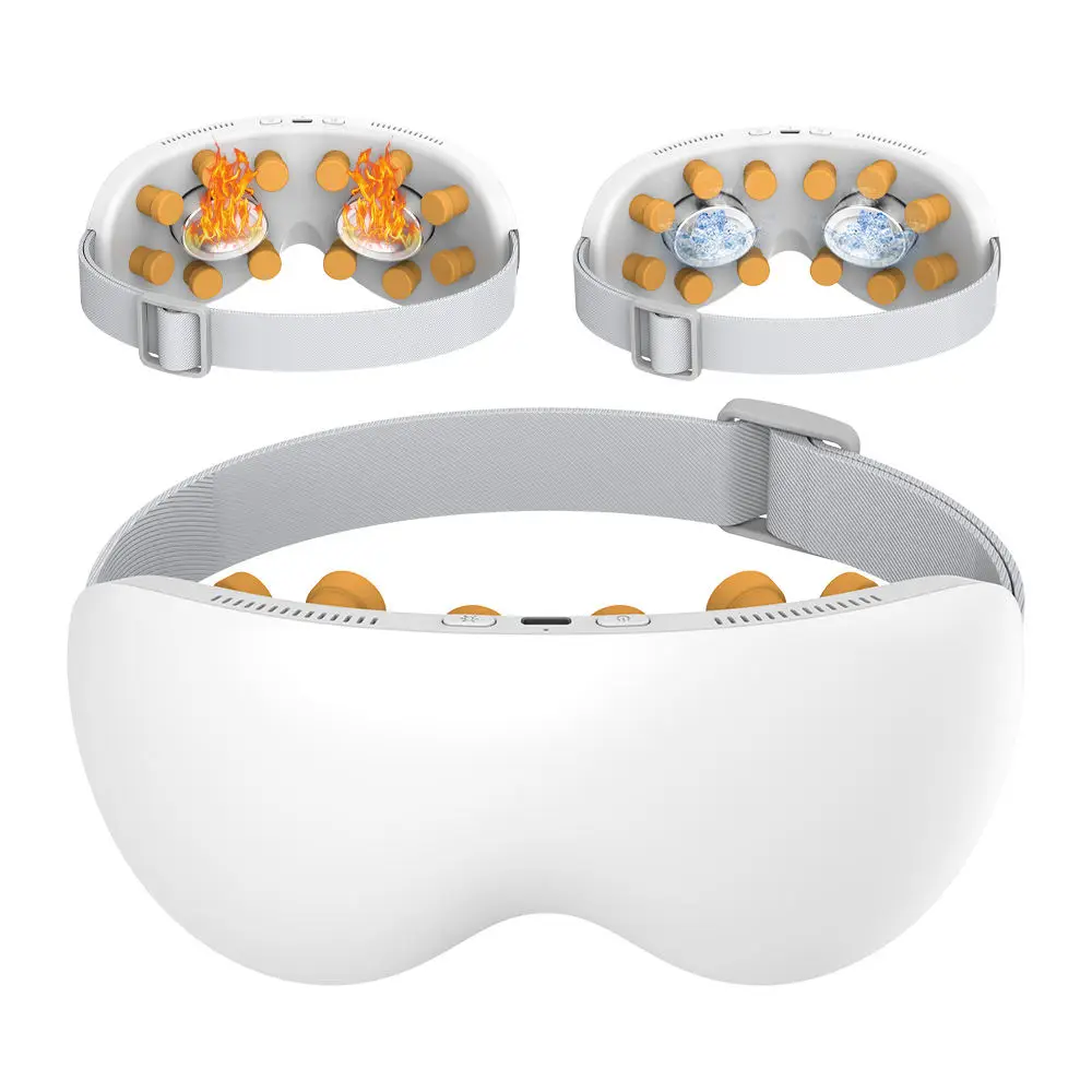 

Eye Acupoint Massager Airbag Compression Eye Care Massage Equipment Vibration Eye Mask Device with 12 Precision Massage Nodes