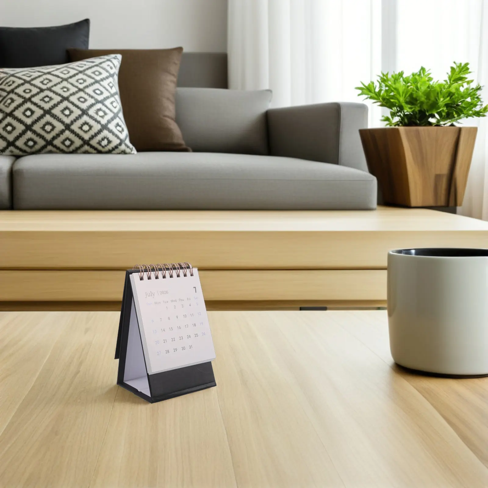 

2026 Mini Desk Calendar Portable Standing Flip Desktop Calendar Premium Paper Daily Use Monthly Planner for Desk Bedside Shelf