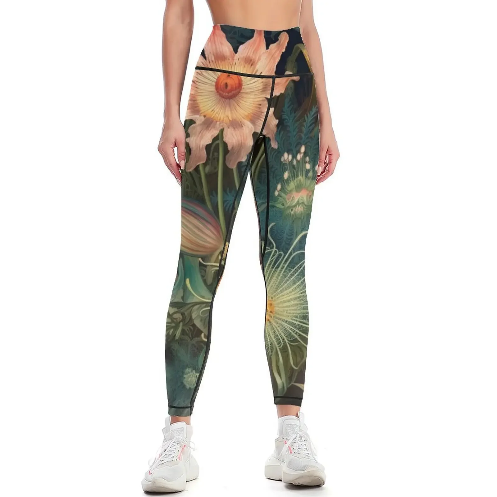 

A.I. Gardens :: Sampling Masters :: Ernst Haeckel + James McNeill Whistler Leggings joggers for sportswear gym Womens Leggings