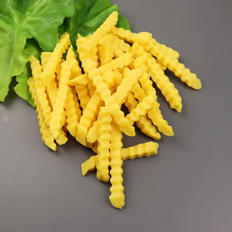 10Pcs Simulation French Fries Artificial Wolf Tooth Fries Model Fake Food Western Restaurant Window Food Display Props HomeDecor