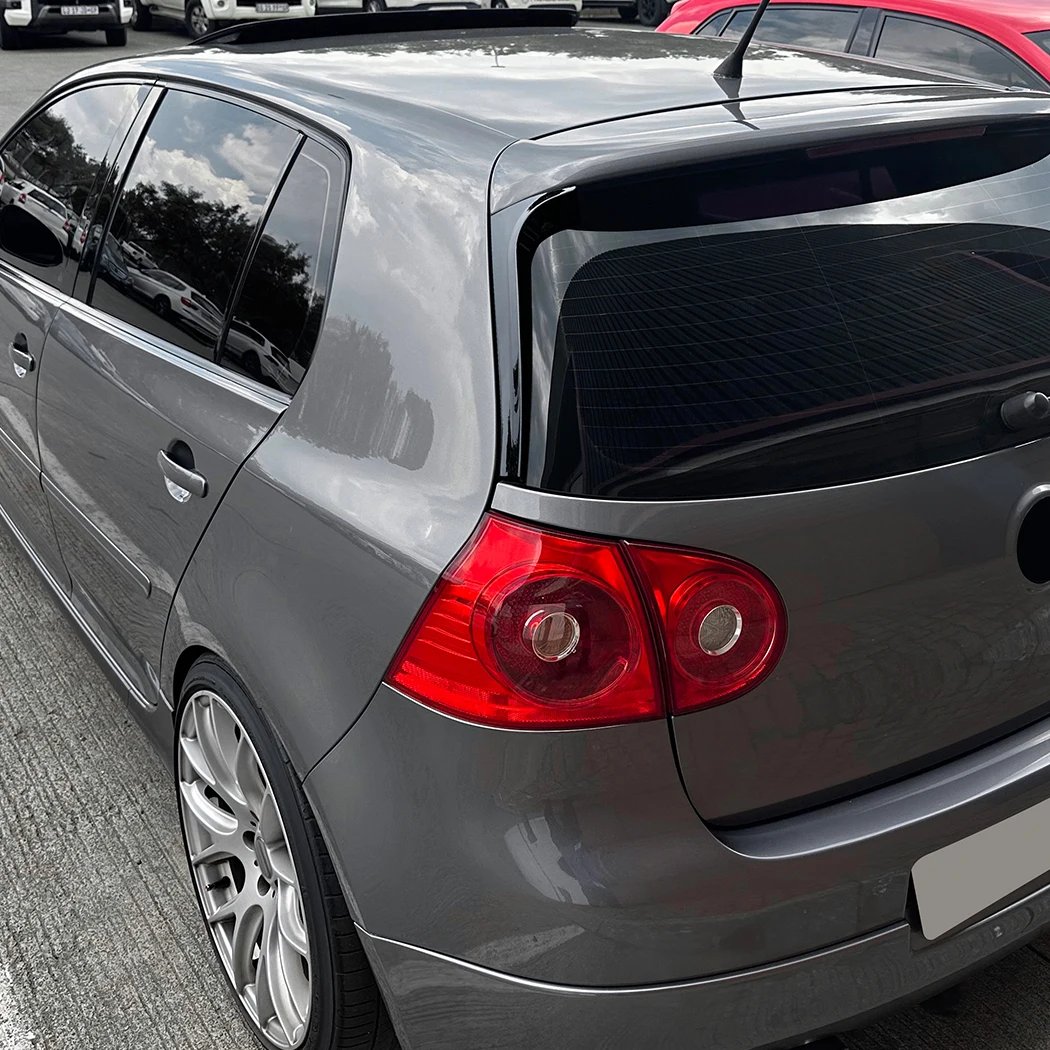 새로운 디자인 2006 2007 2008 2009 VW 폭스 바겐 골프 5 MK5 R32 GTI R 후면 사이드 스포일러 트렁크 윙 립 ABS 광택 블랙 썸네일 2