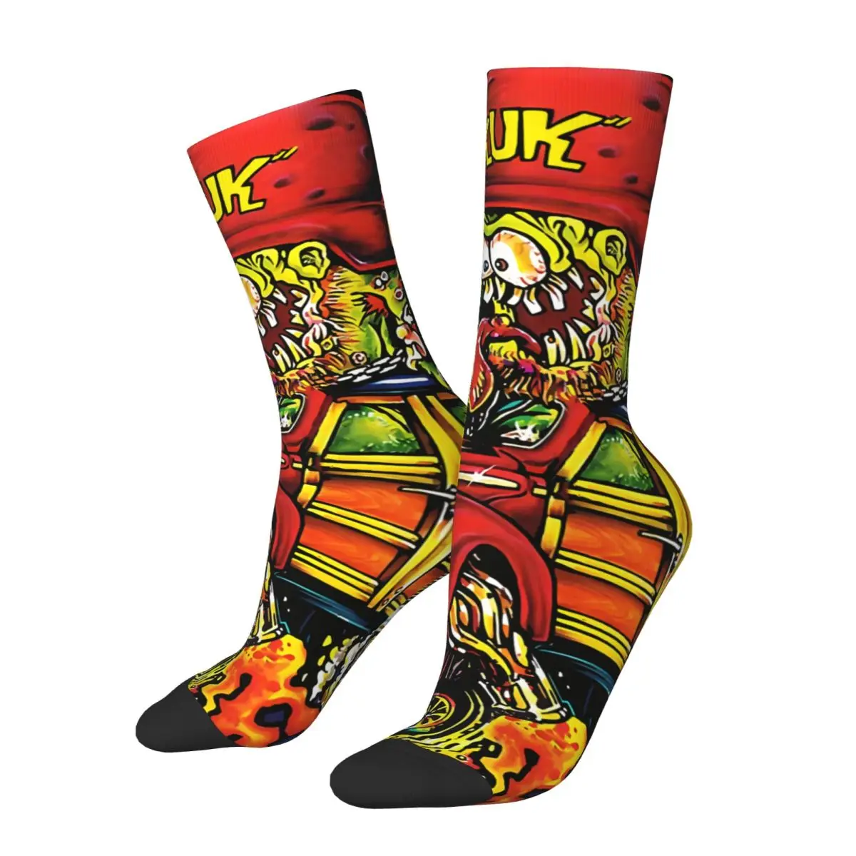 Crazy Sock for Men Ed Drawer Roth Tales of the Rat Fink Cartoon Film Happy Quality Pattern Printed Boys Crew Sock Seamless Gift