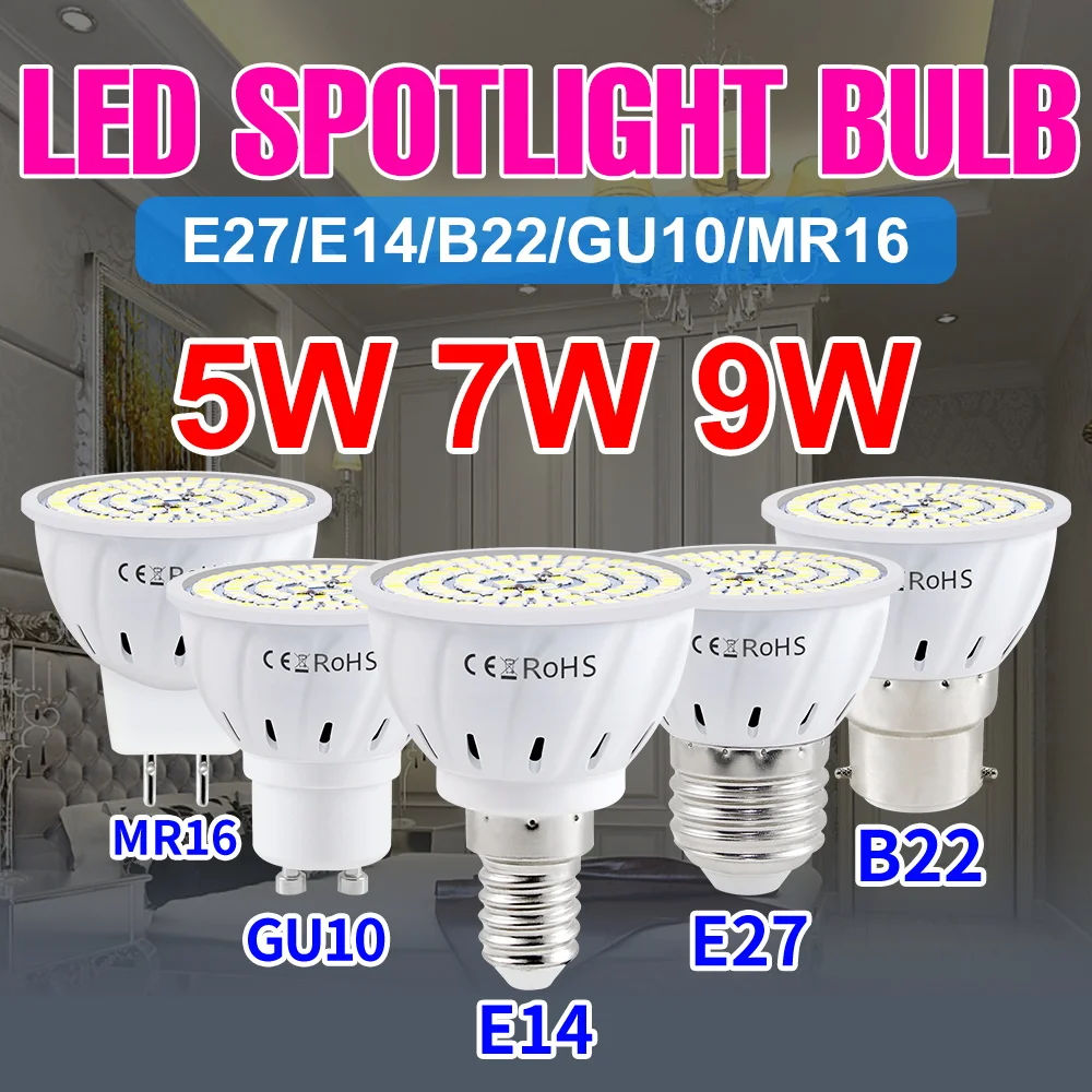 9W E27 Led Bulb E14…