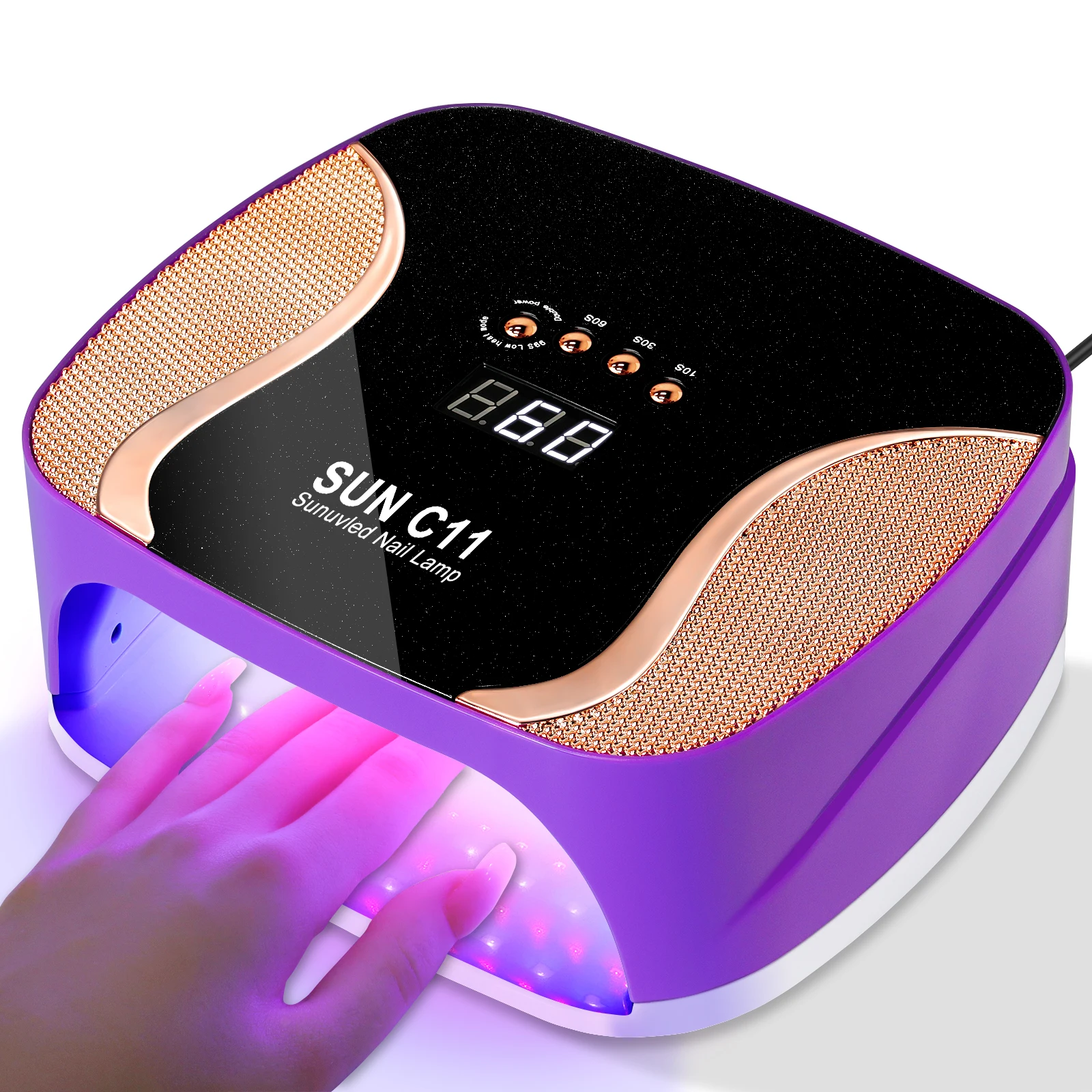 Lámpara secadora de uñas profesional SUN C11, lámpara de manicura de 67LED para un curado rápido, todo el esmalte de uñas de Gel UV, herramientas de salón de secado de uñas -