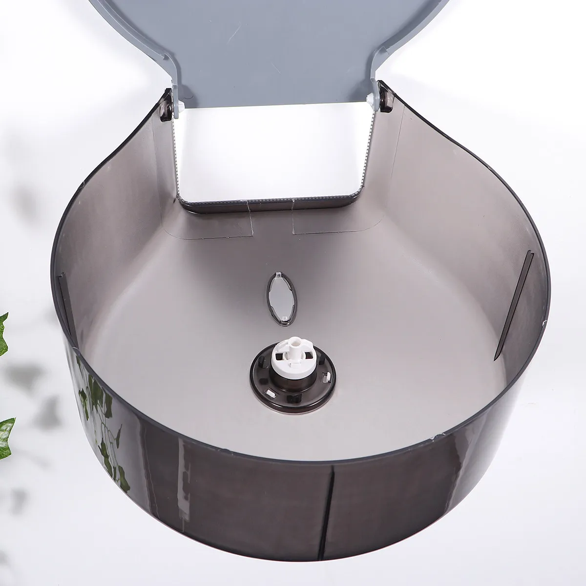 Round Black Roll Paper Holder Wall-Mounted Bathroom Tissue Dispenser Lockable Key Design for Hotel Office School Public Places