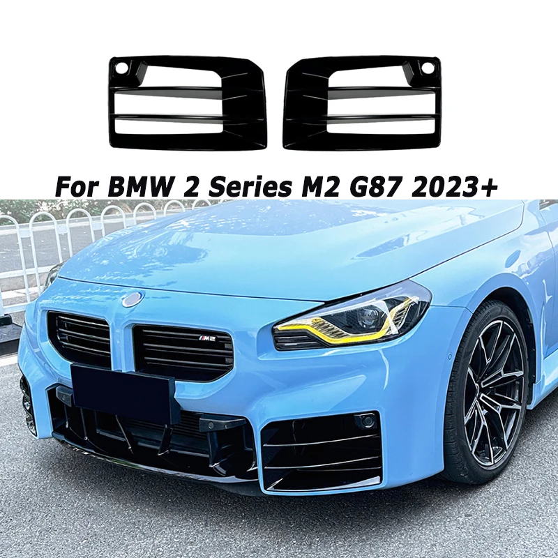

Car Front Grille Trim Cover For BMW 2 Series M2 G87 2023+ Foglight Splitters Wind Knife Exterior Tuning Car Accessories
