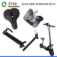 Para patinete eléctrico KUGOO M4 Pro, asiento plegable de 10 pulgadas, silla plegable de altura ajustable con absorción de golpes