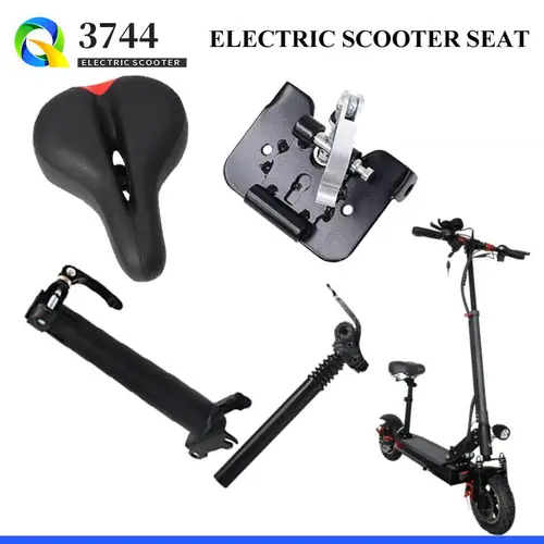 Para patinete eléctrico KUGOO M4 Pro, asiento plegable de 10 pulgadas, silla plegable de altura ajustable con absorción de golpes