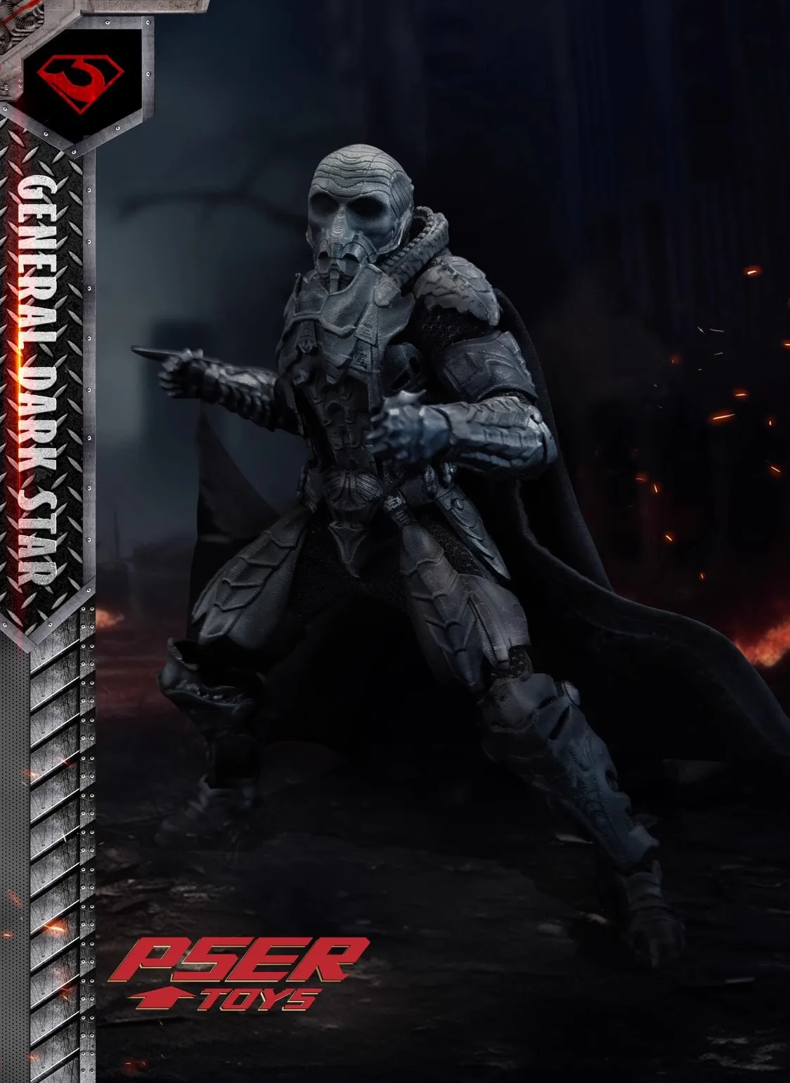 In Stock Original PSERTOYS 1/12 Scale Military Commander Steel Krypton General Dru-Zod Action Figure Model Toys Ornament Gifts