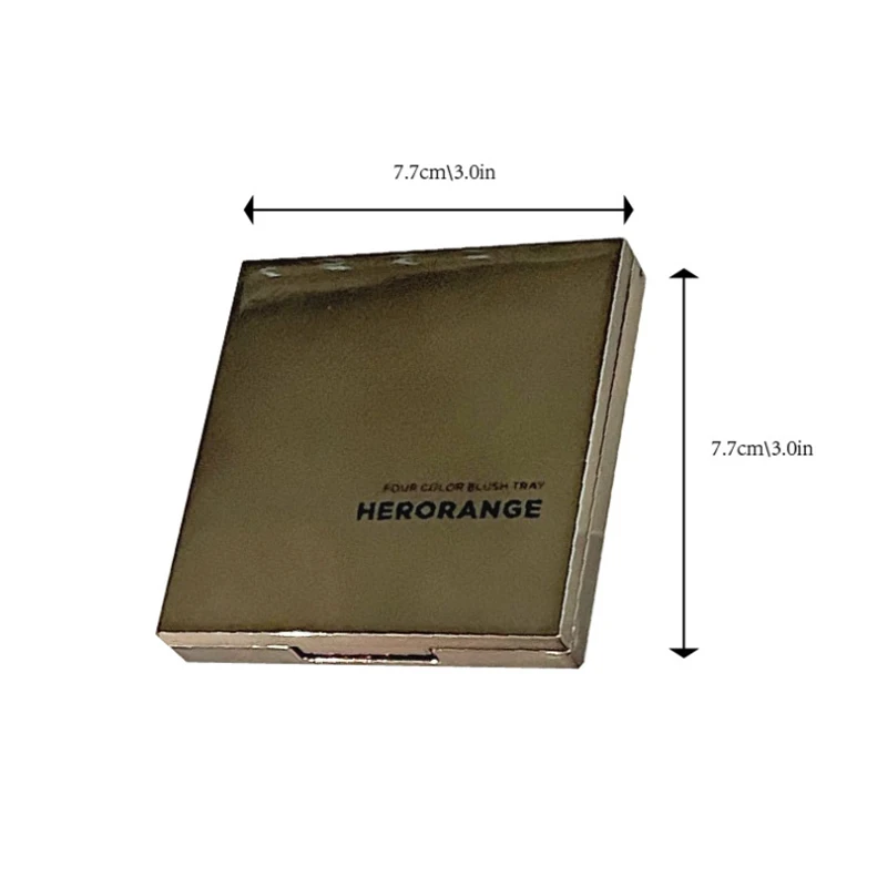 HERORANGE 4-Farben-wasserfeste Rouge-Palette, matt, schimmernd, natürlicher 3D-Make-up-Look, Weihnachtsgeschenk für alle Hauttöne