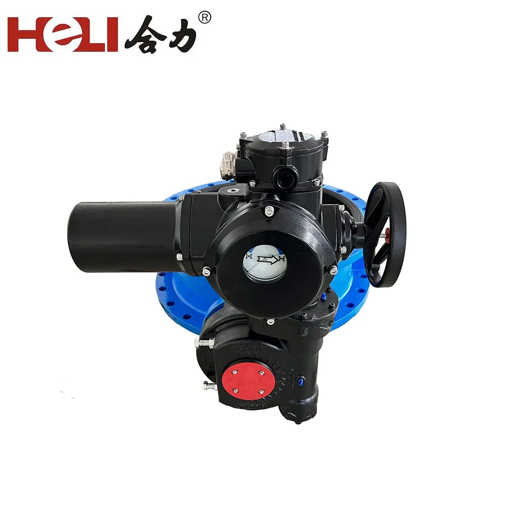 HEM multi turn electric actuator 380V with gear box for big torque and size butterfly valve,explosion proof,CE,EAC certificate