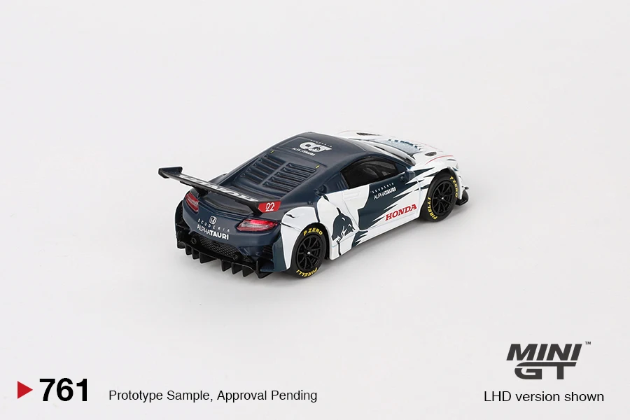 MINIGT 1:64 Honda NSX GT3 EVO Alphaterminated i Yuki Tsunoda 2023 Voiture MGT00761-CH Alliage Jouets Véhicule Modèle en Métal Moulé Sous Pression pour Enfants