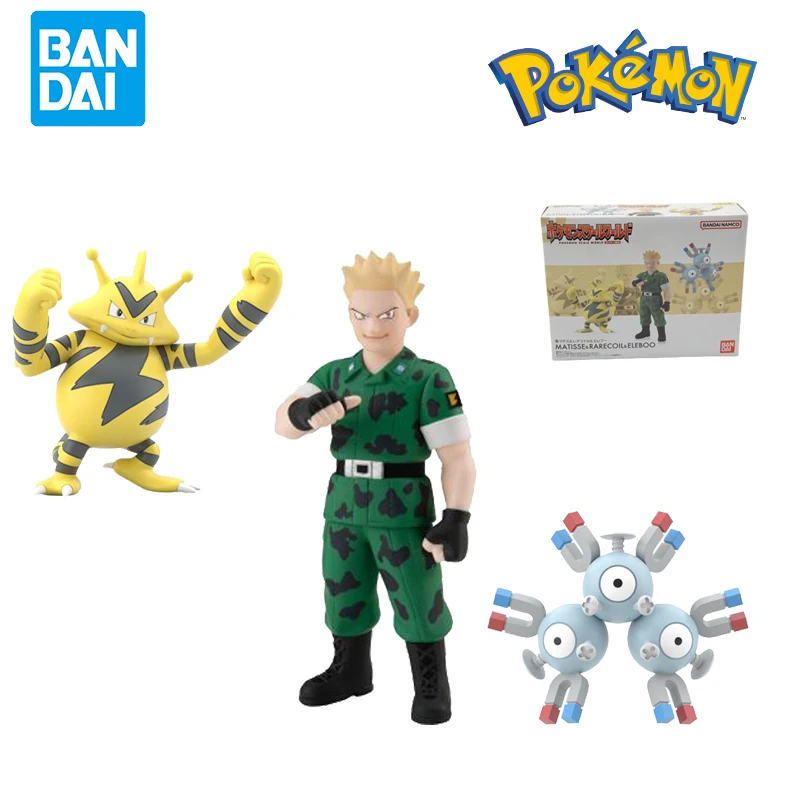 

Original Bandai POKEMON Scale World Kanto Region Lt. Surge Magneton Electabuzz Anime Figure Model Toys For Birthday Boys Gifts