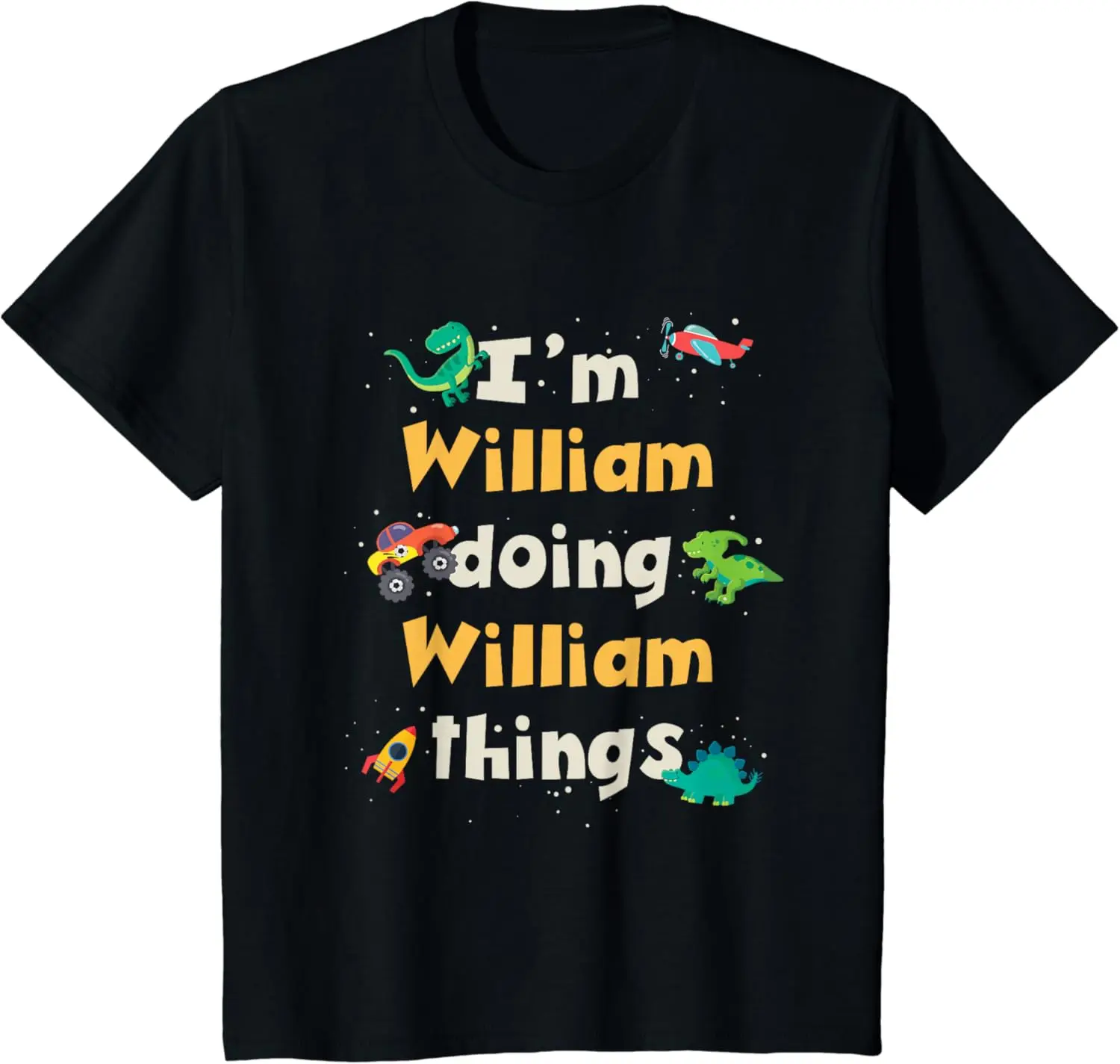 

Kids Cool William Personalized First Name Boys T-Shirt