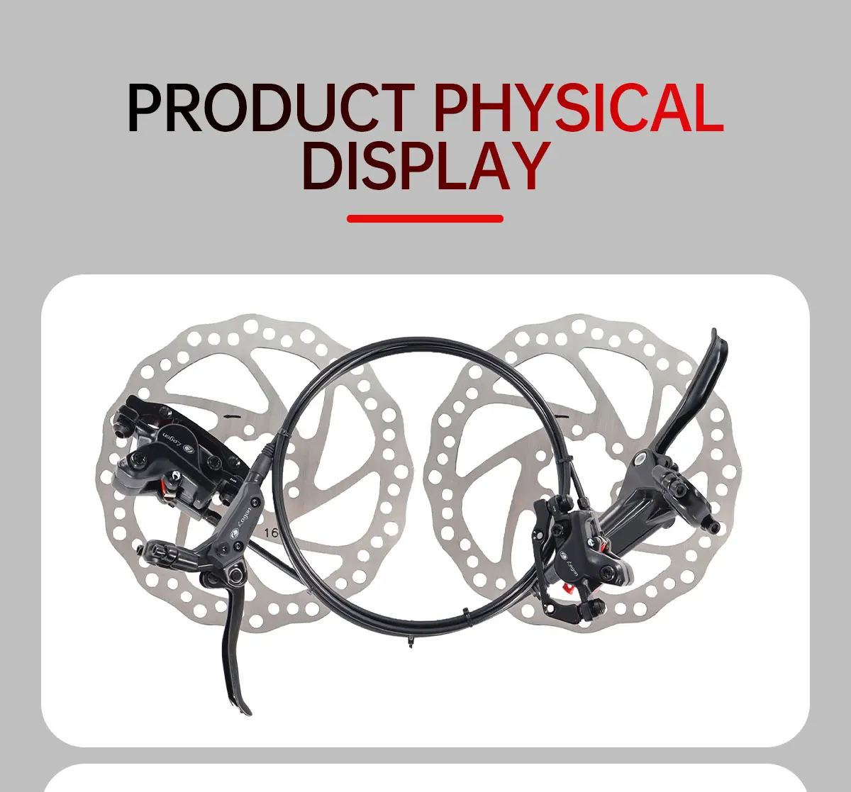 TESNO M500 2-Piston MTB Hydraulic Disc Brake Set Aluminum Alloy Front And Rear Bicycle Brakes with Silicone Protective Covers