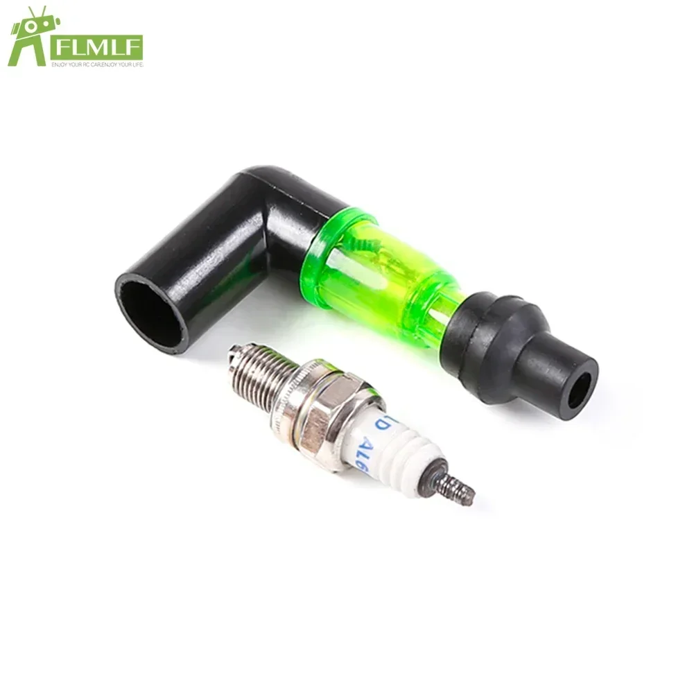 23CC~71CC Engine Visible Flashing Spark Plug+Ignition Coil Kit for 1/5 HPI ROFUN ROVAN KM BAJA Losi FG GoPed RedCat Rc Car Parts