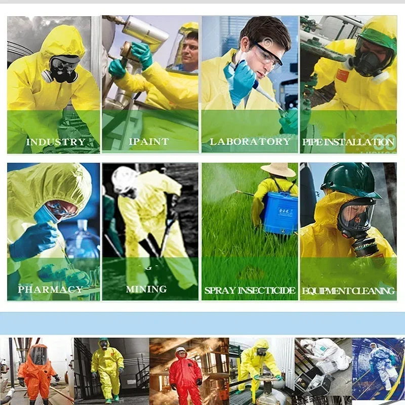 Chemical Work Coverall Protective Suit Hazardous Chemicals Liquid Proof Sulfuric Acid And Alkali Resistant Protection Clothing
