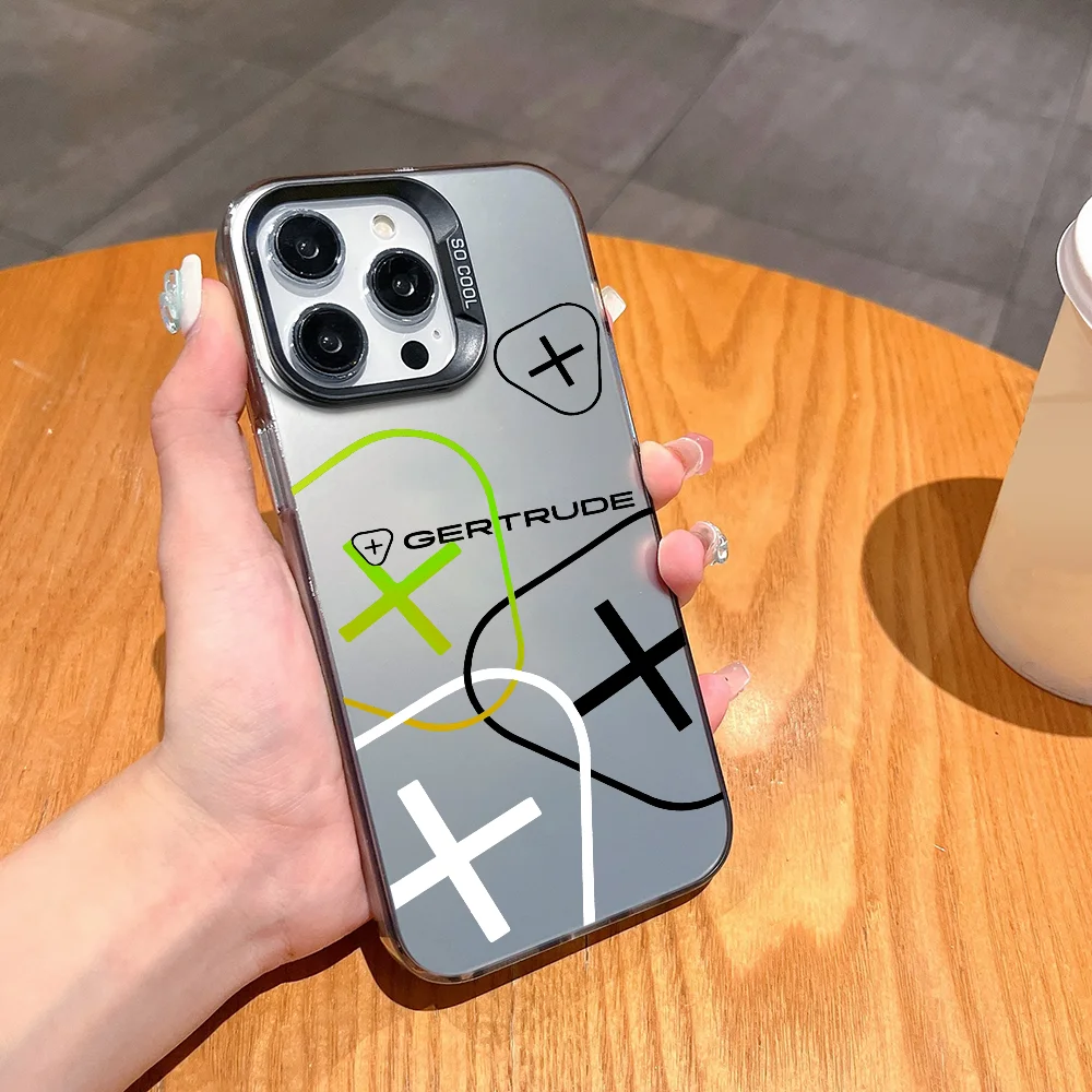 Custodia per telefono Fashion G-gertrude Print FUNDA per iPhone 12 11 13 14 15 16 17Max Pro Plus Mini Custodia protettiva a colori