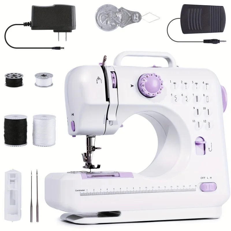 

Electric Sewing Machine with 12 Stitches Pattern Sewing Machine for Parents Beginners Hobbyists Fully Automatic Sewing Machine