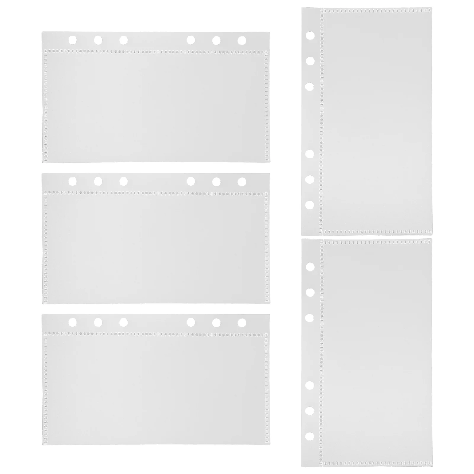 

5 Pcs Adhesive Budget Separator Page Binder Clips Replaceable Pocket Portable for Book