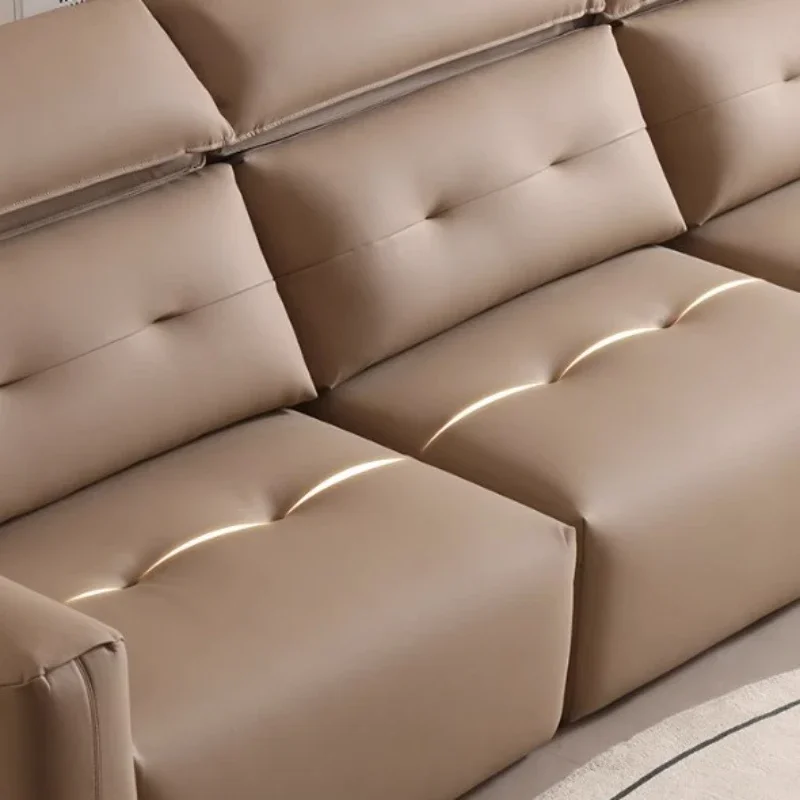 Genuine Leather Living Room Sofas With Electric Designer Reclining Sofa Floor Lounge Divani Da Soggiorno Home Furniture