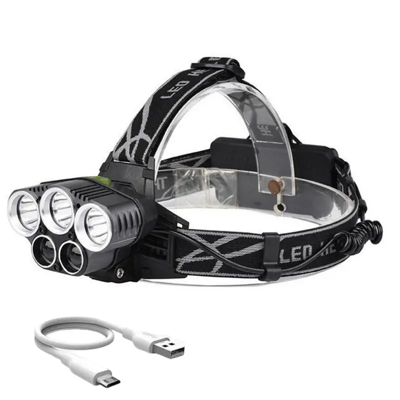 

Rechargeable Waterproof Headlight 5 Modes Camping Gear Headlight High Brightness Flashlight For Camping Gear Headlight