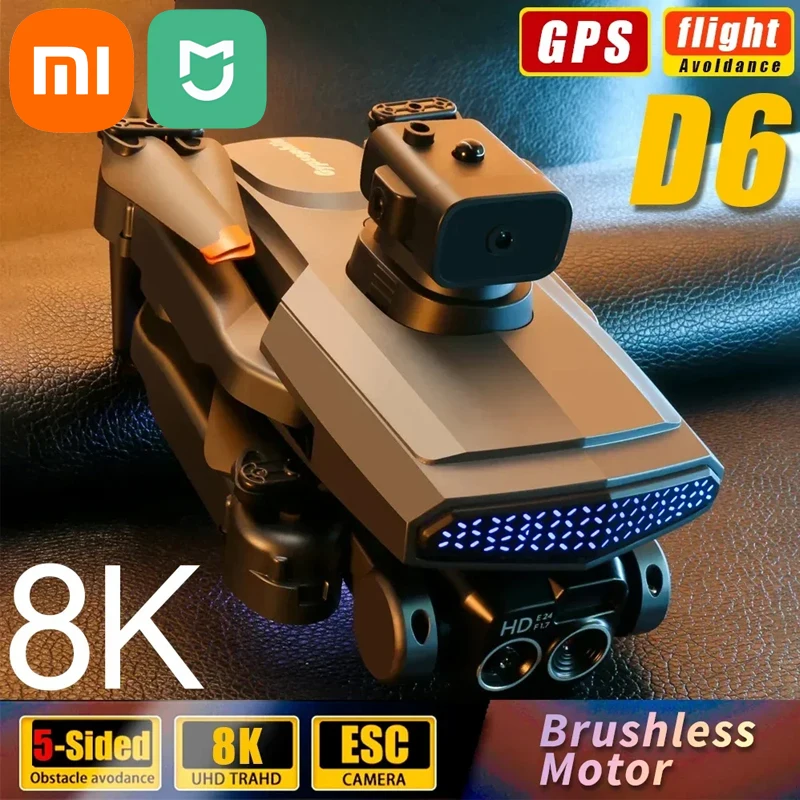 

Xiaomi Mijia D6 Drone 8K Professional High-Definition Dual Camera Five-Sided Obstacle Avoidance Light Flow ESC Quadcopter Toy