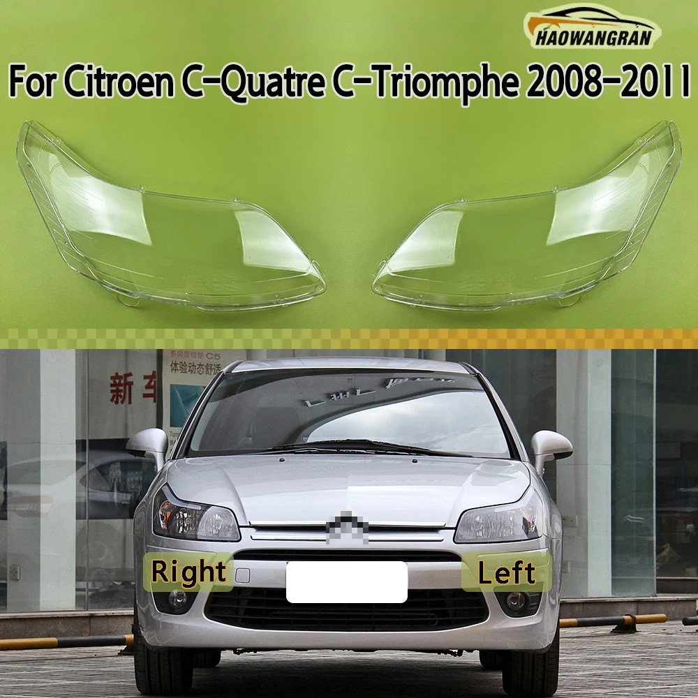 

Front Headlight Cover Shade Lampshade Lens Headlamp Shell Plexiglass For Citroen C-Quatre C-Triomphe 2008 2009 2010 2011