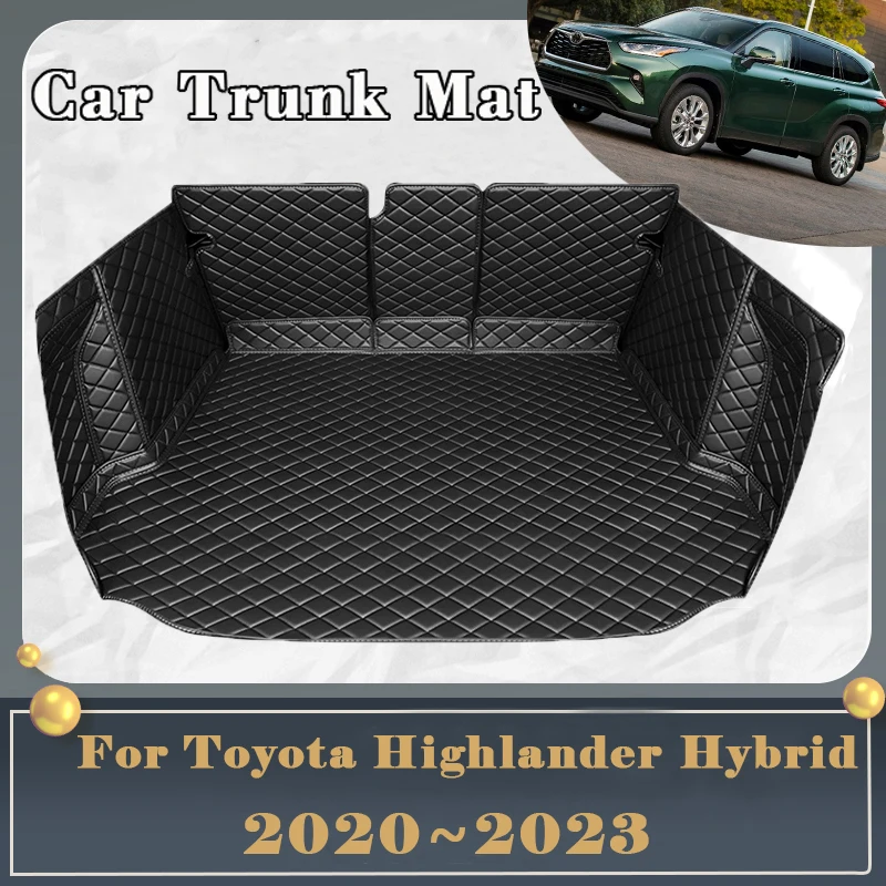 

Car Trunk Mat For Toyota Highlander XU70 Hybrid 2020~2023 7seat Dirt-resistant Fully Trunk Mat Rear Cargo Tray Car Accessories