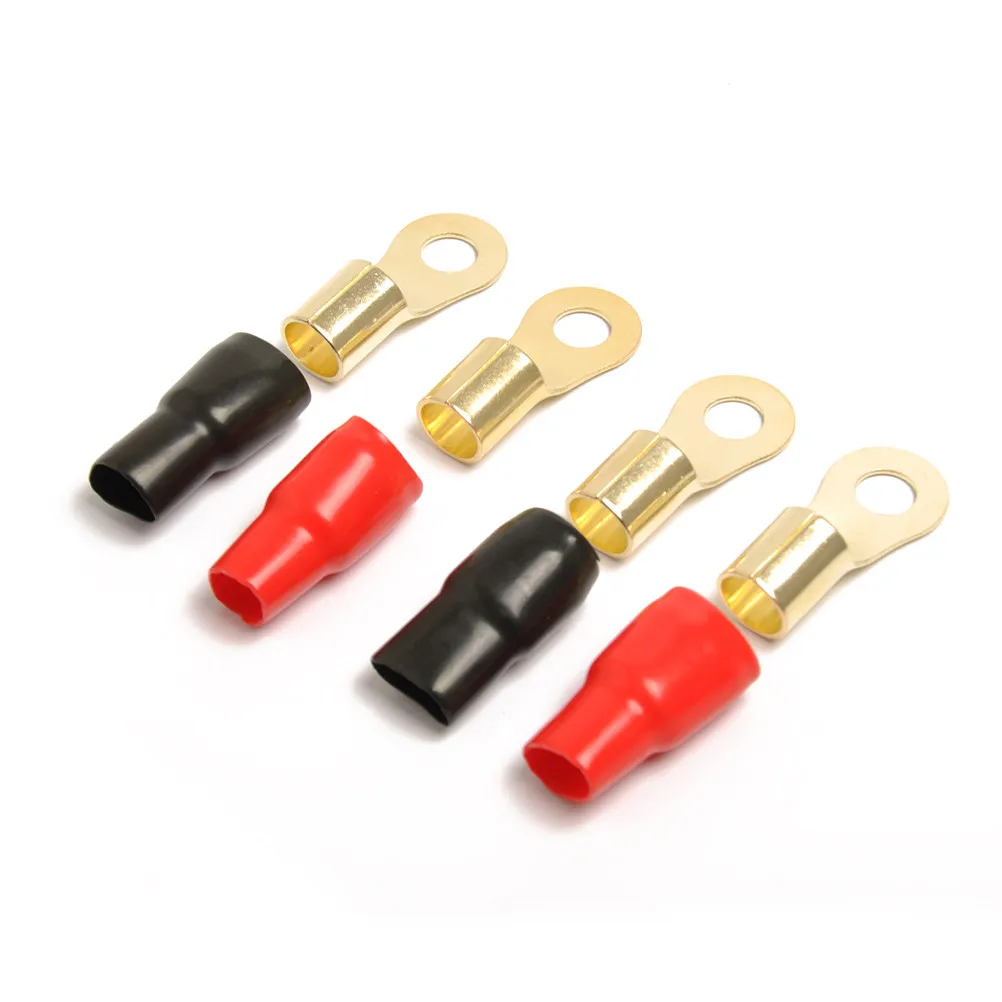 3Pairs Brass Terminal Connectors Audio Plug Adapter Easy Install Car Speaker Wire Connectors Amp Wire Connector Audio Cable Plug